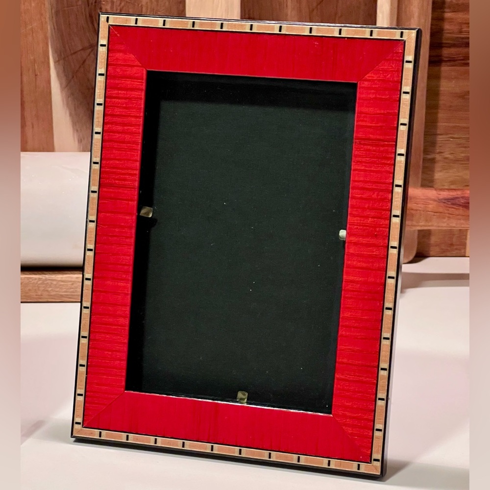 ❤️Addison Ross Art Deco Luxury Red Lacquer Picture Frame 4x6 | Made in England